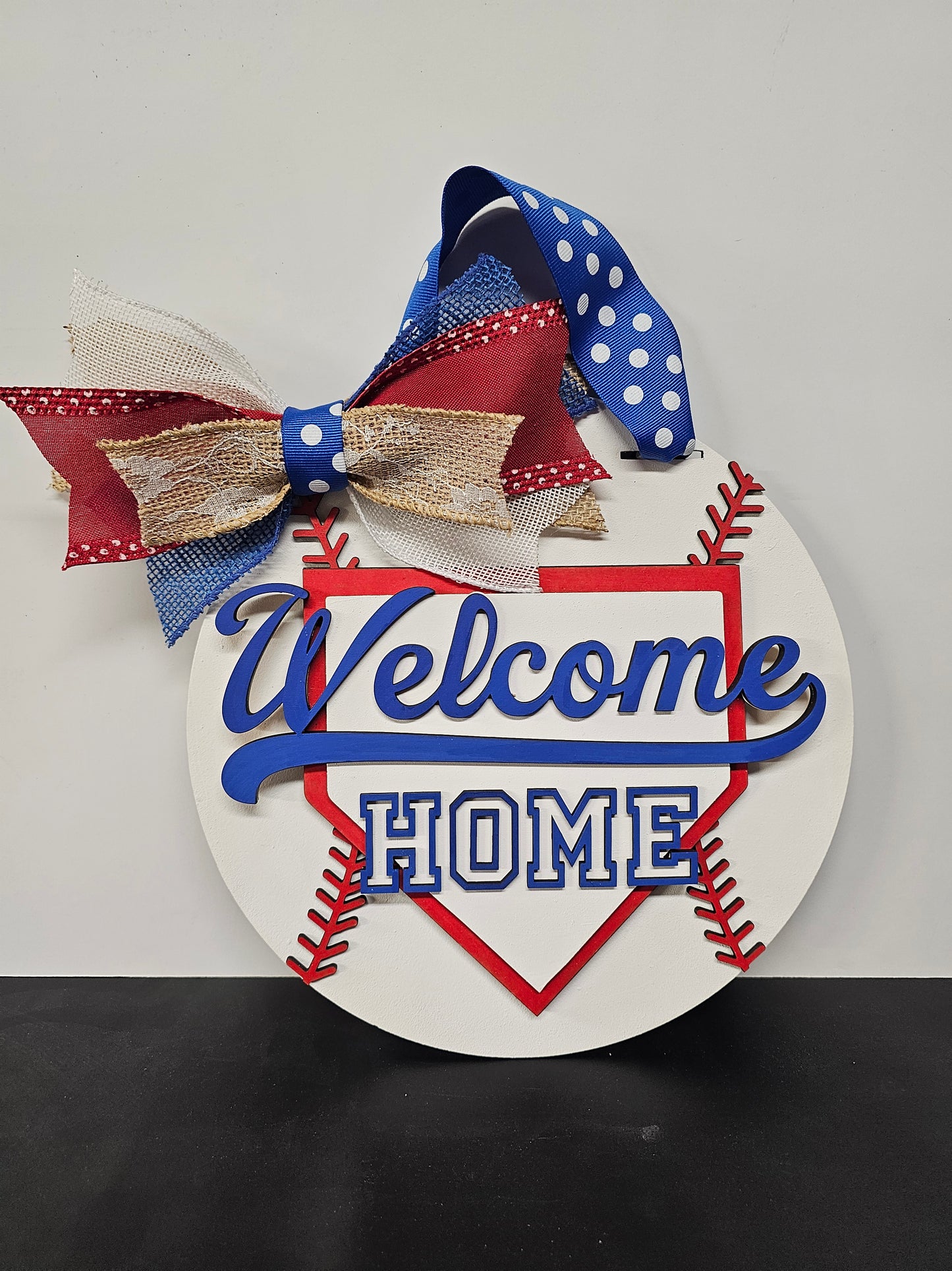 Welcome home round 10 Baseball sign