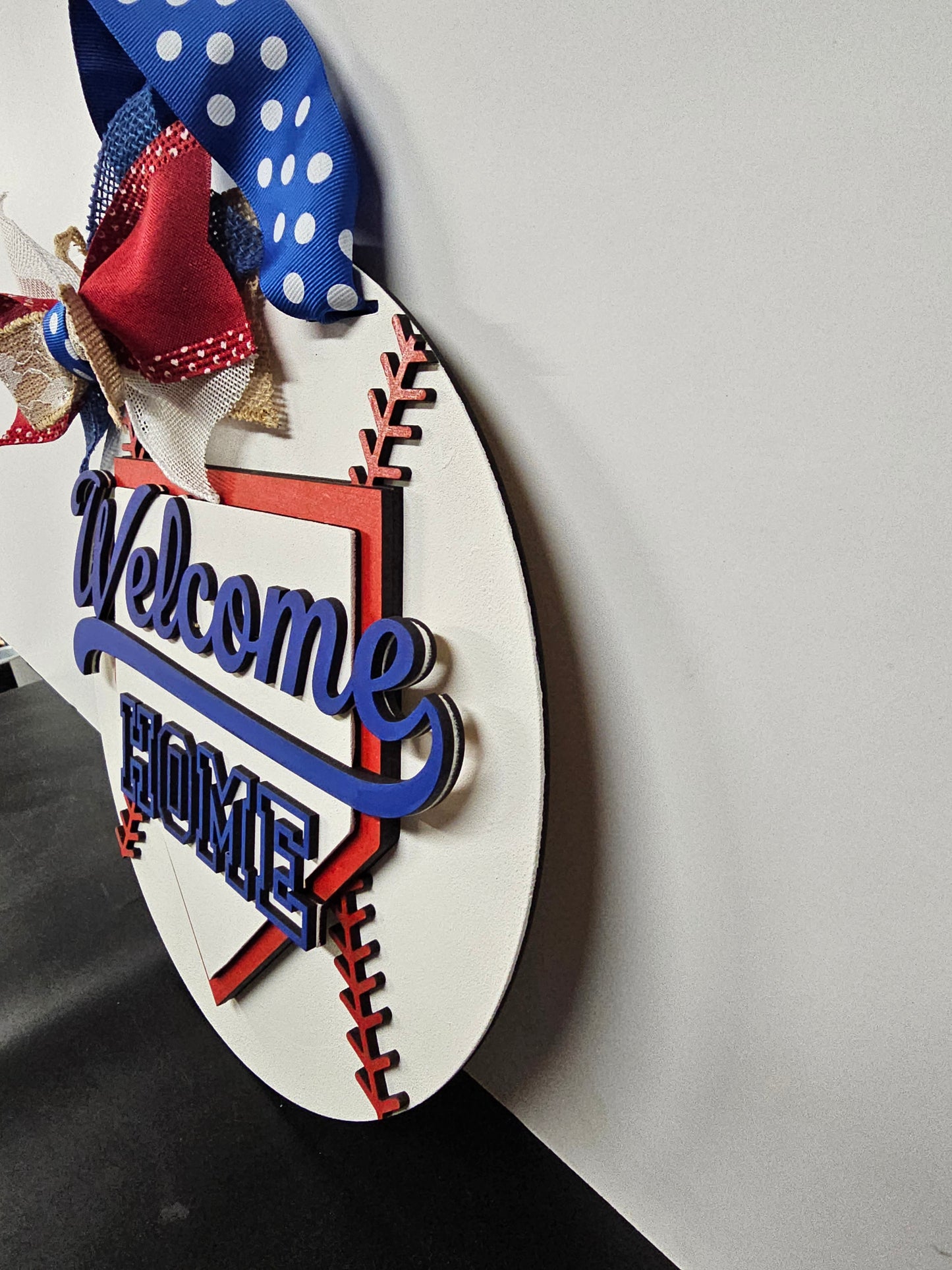 Welcome home round 10 Baseball sign