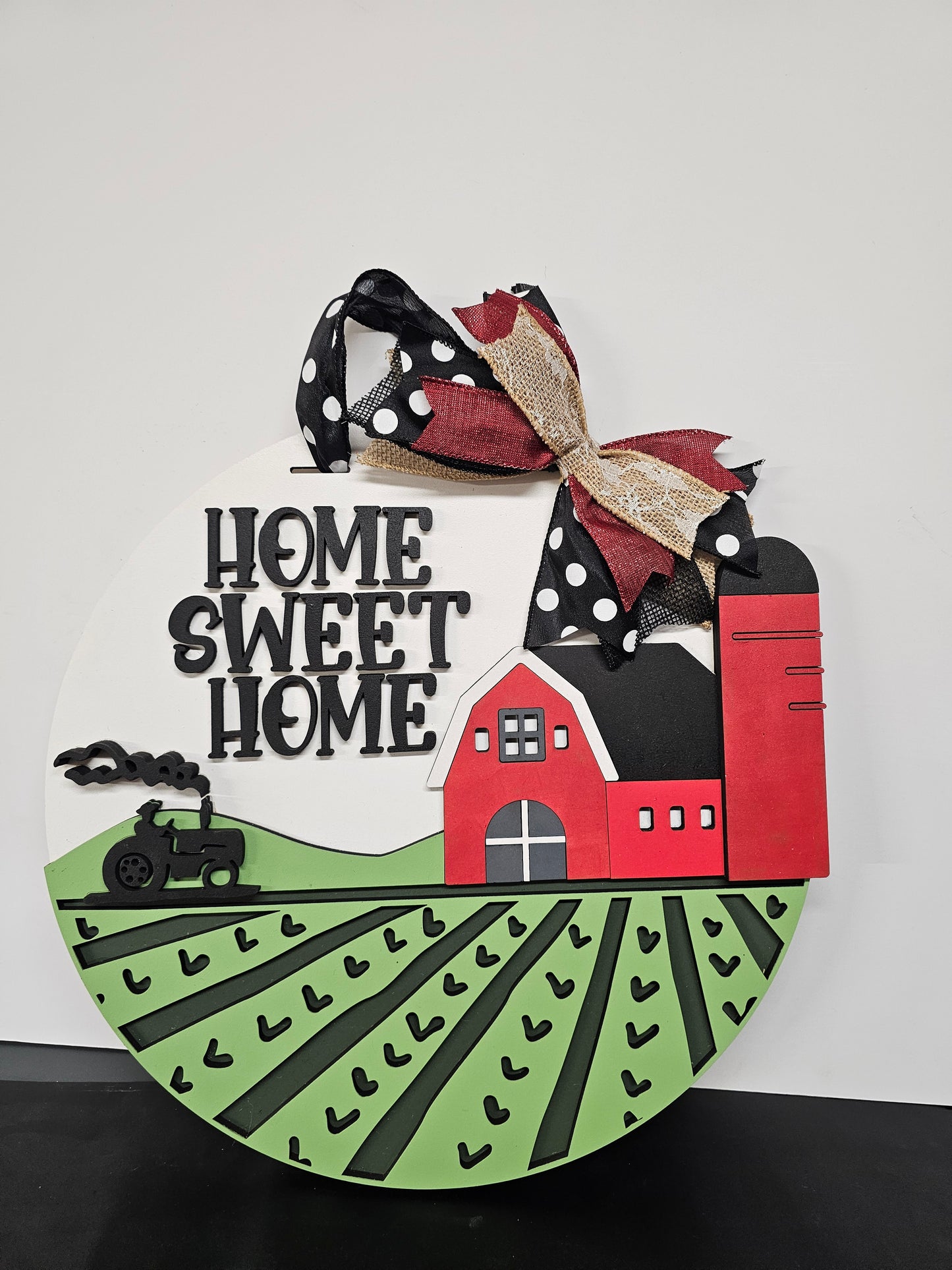 Home sweet Home farm 16in round sign