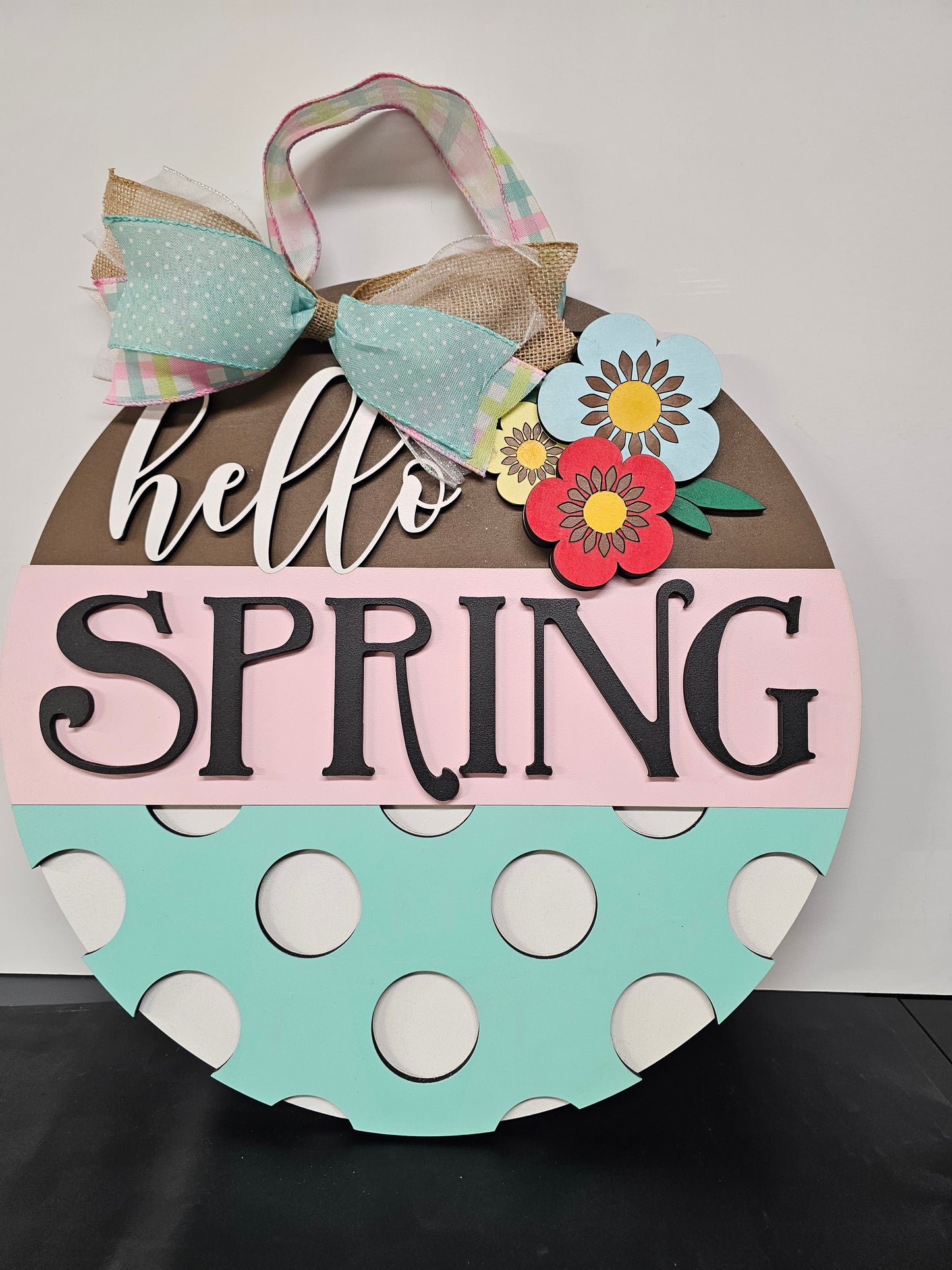 Hello Spring poke-a-dot 16in sign