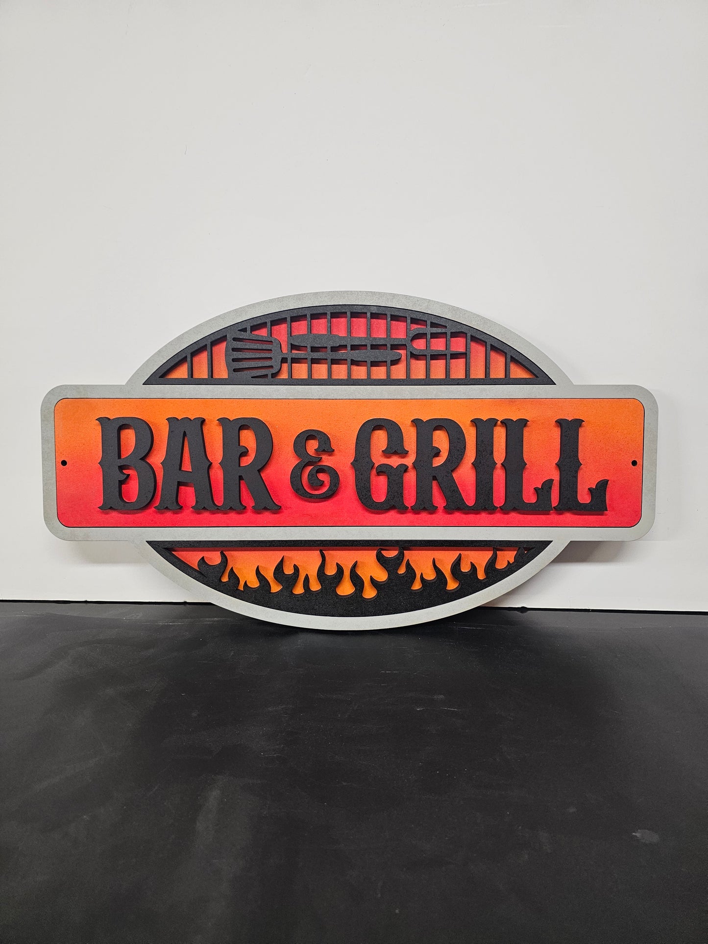 Bar and grill sign