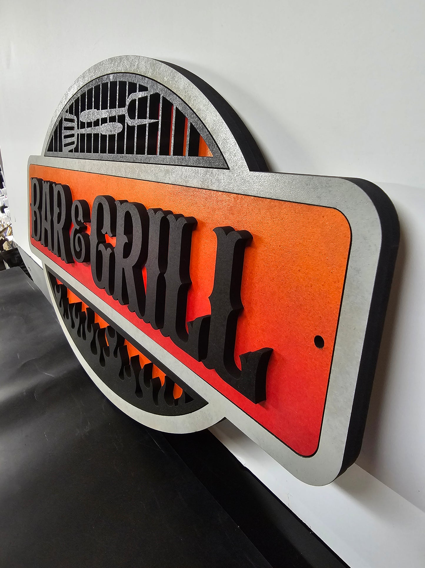 Bar and grill sign