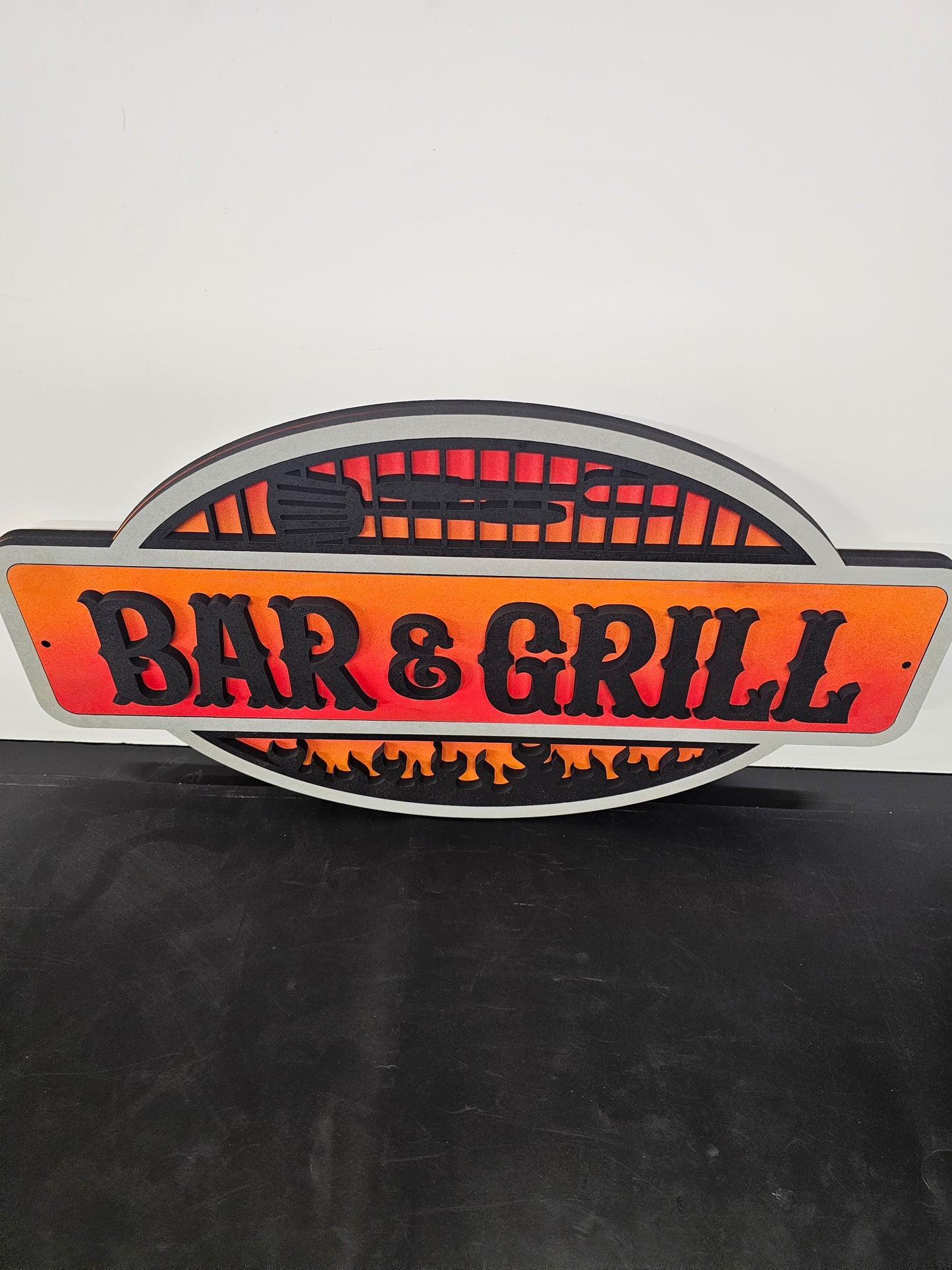 Bar and grill sign