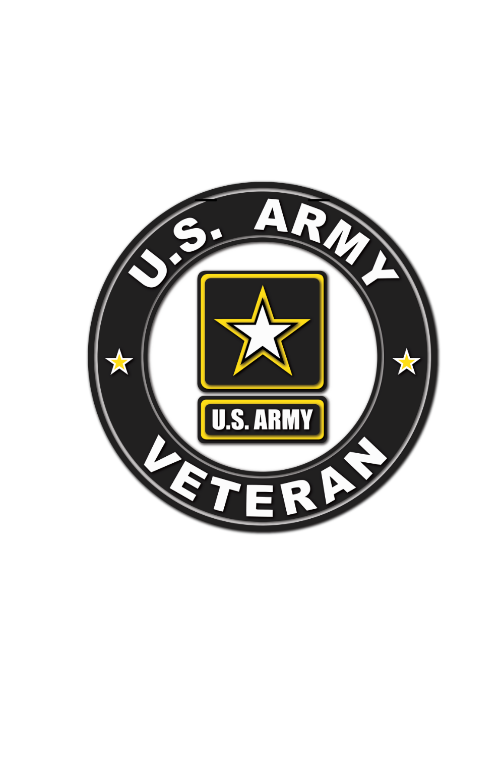 Army Veteran round 10 hanging sign