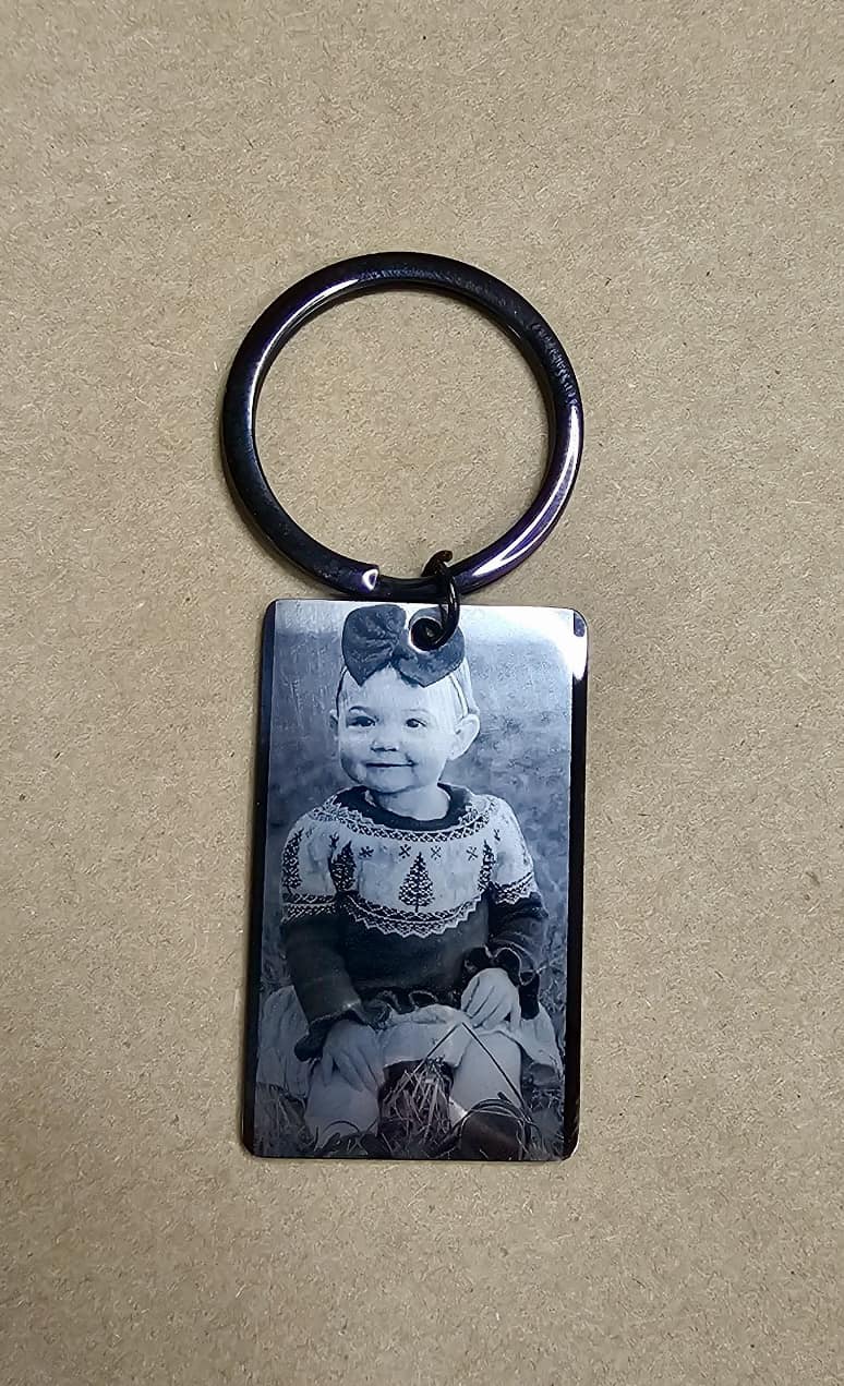Black stainless Keychain