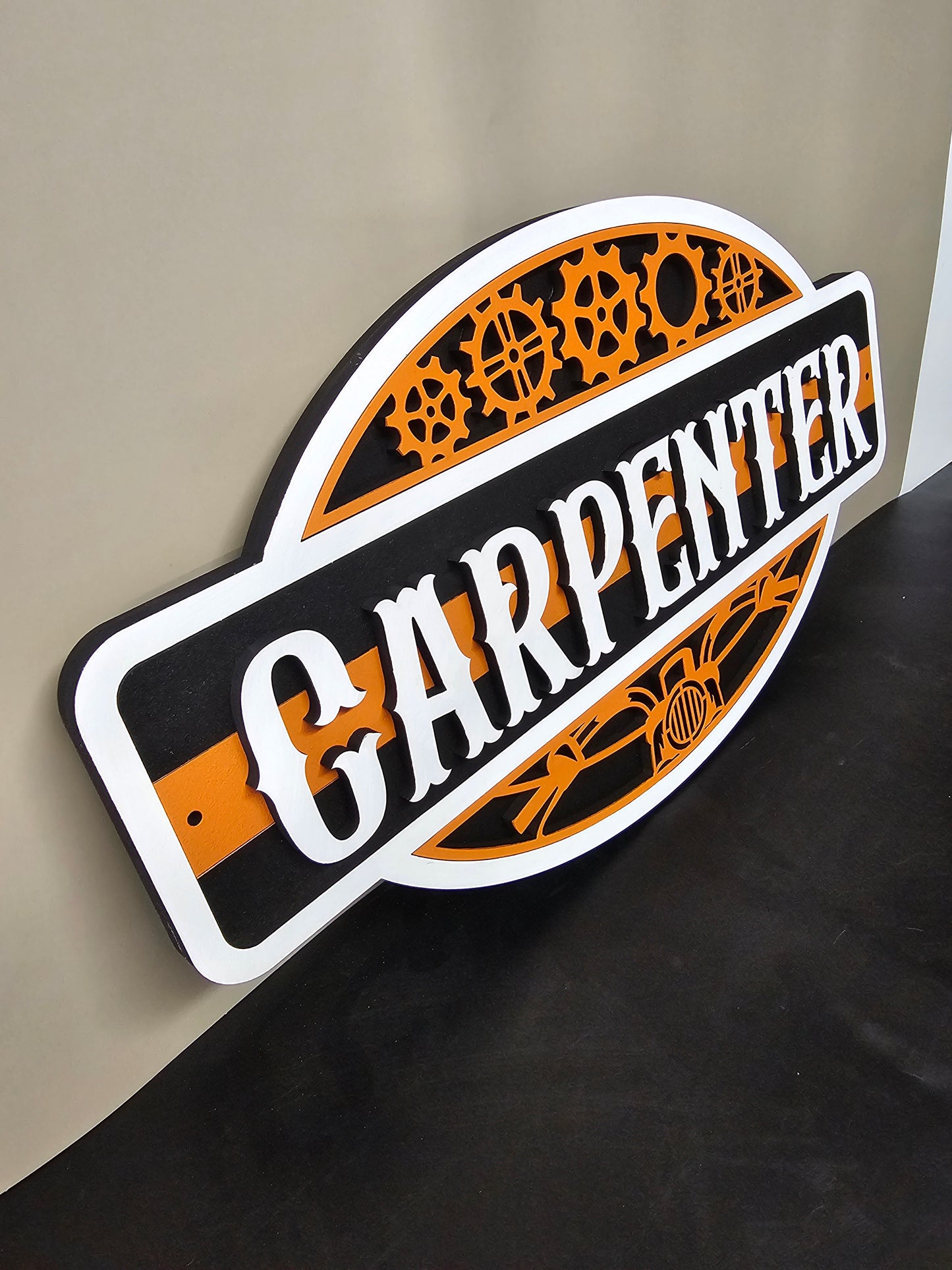 Motorcycle family name sign