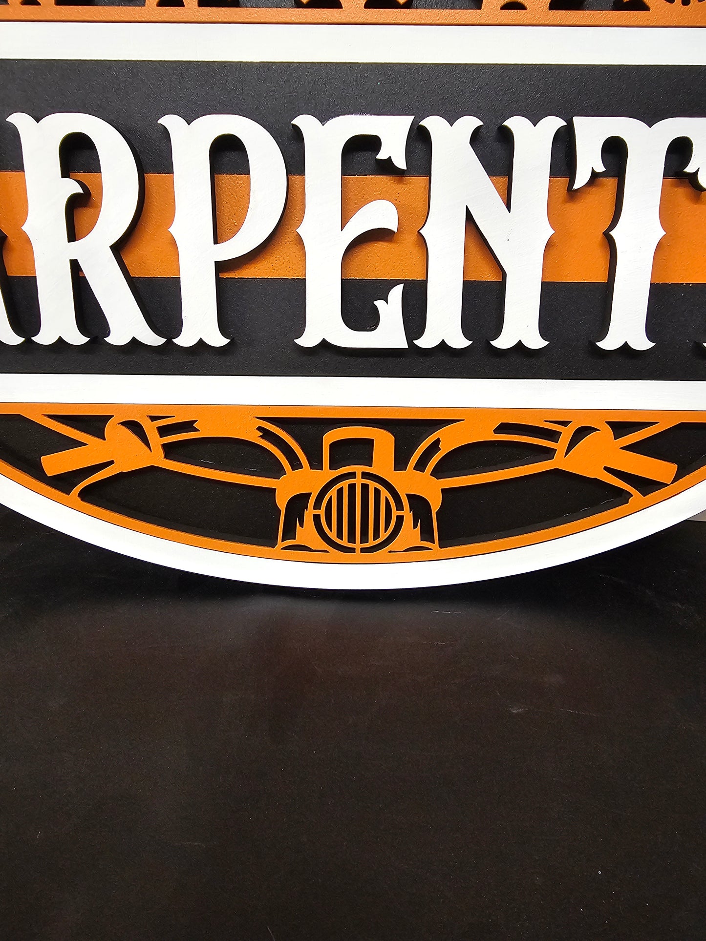 Motorcycle family name sign
