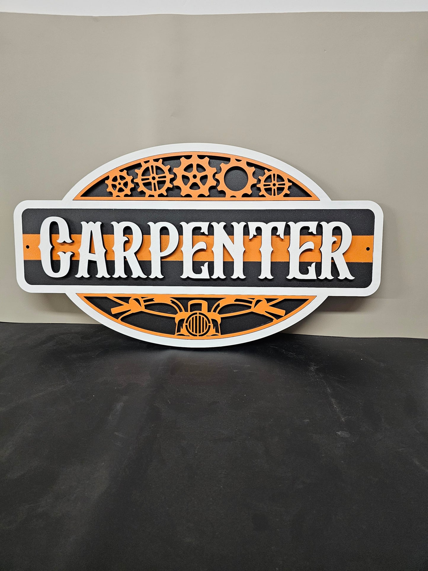Motorcycle family name sign