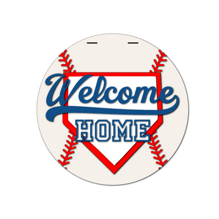 Welcome home round 10 Baseball sign