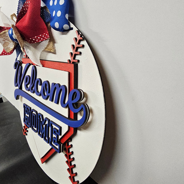 Welcome home round 10 Baseball sign