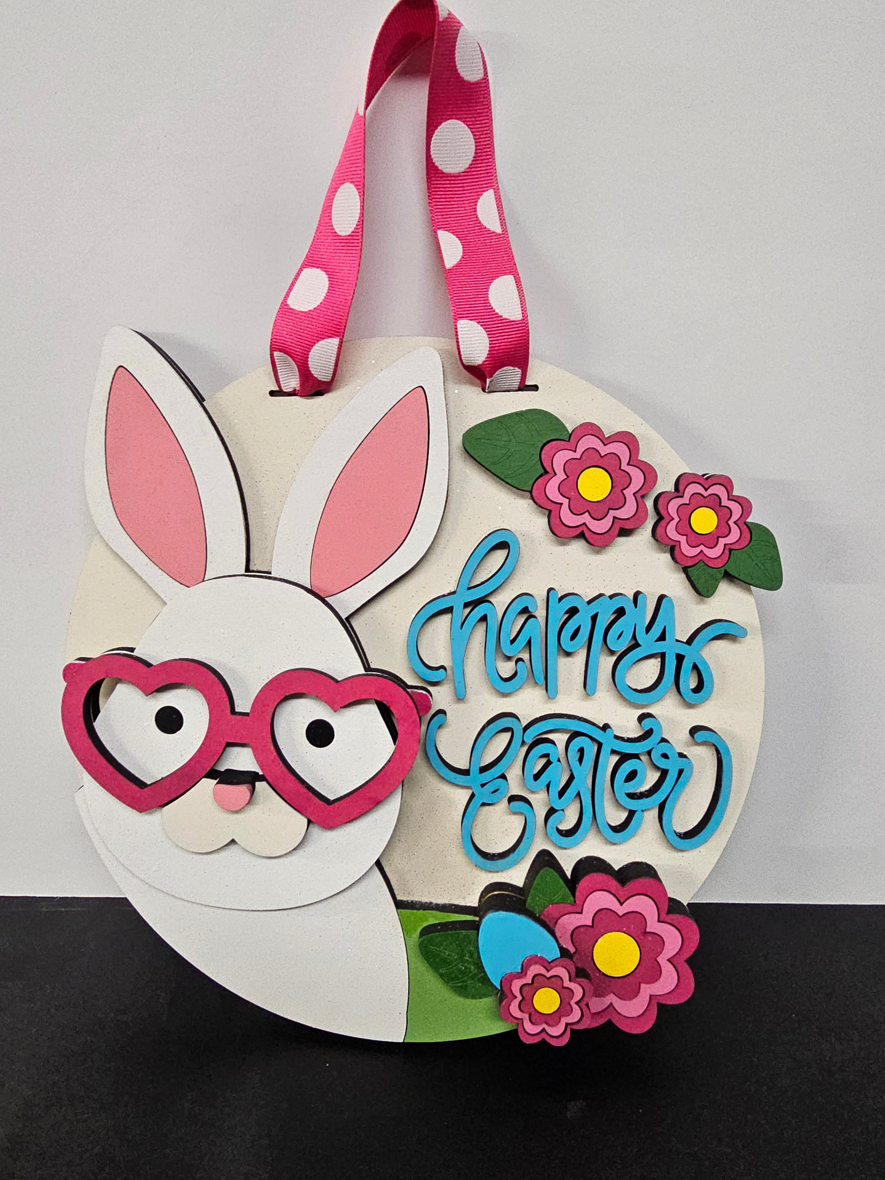 Happy Easter Bunny 10 inch sign