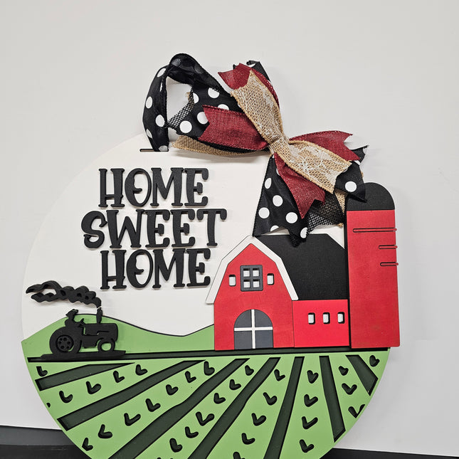 Home sweet Home farm 16in round sign