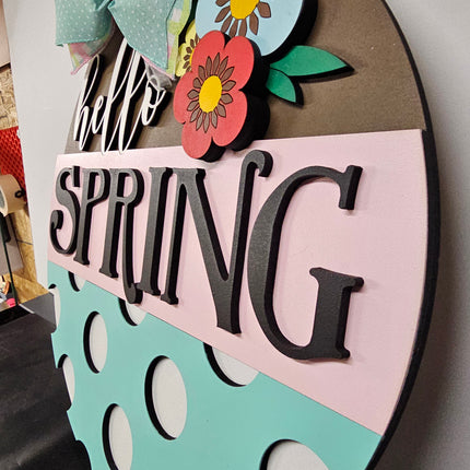 Hello Spring poke-a-dot 16in sign