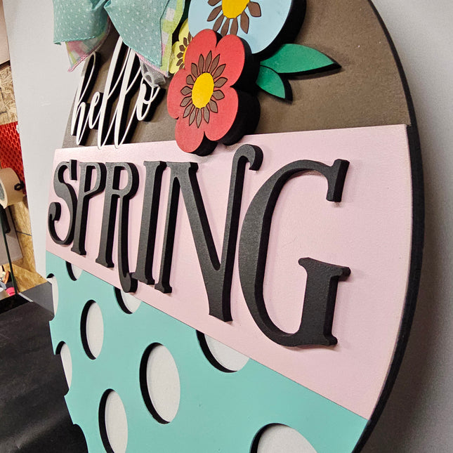 Hello Spring poke-a-dot 16in sign