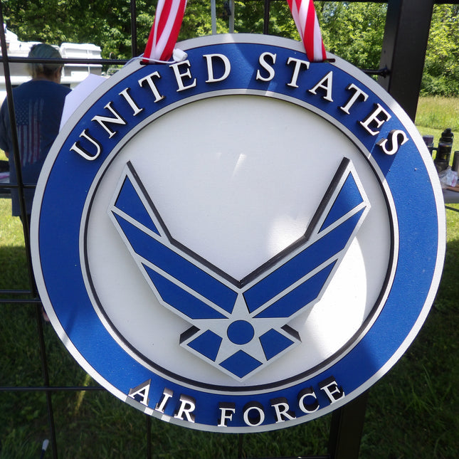 Round Door Signs-10in Round / Airforce Vet