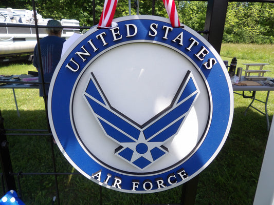 Round Door Signs-10in Round / Airforce Vet