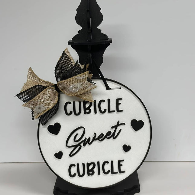 Cubicle Sweet Cubicle Sign and Stand