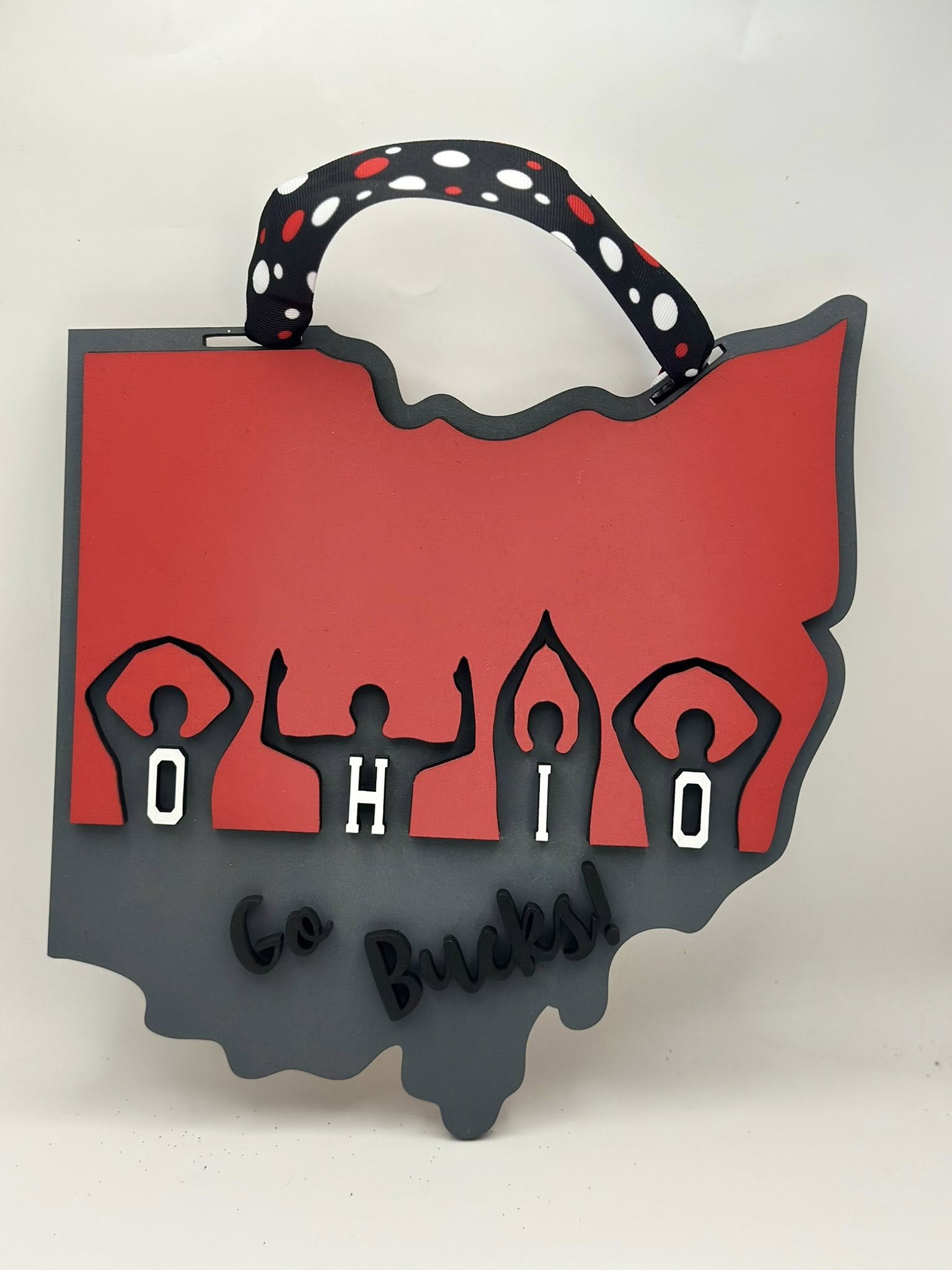 Ohio Shaped Go Bucks Sign