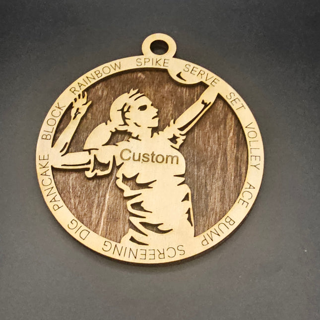 Vollyball Ornament with custom text