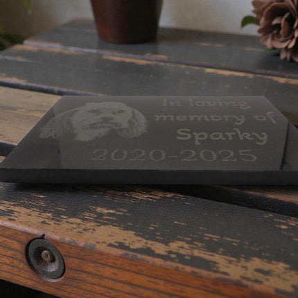 Personalized Pet Memorial Stone – Laser Engraved Granite Grave Marker