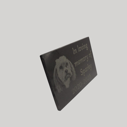 Personalized Pet Memorial Stone – Laser Engraved Granite Grave Marker