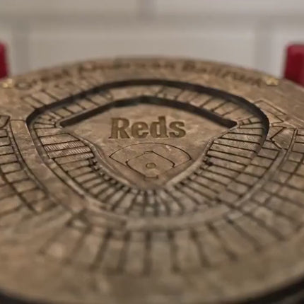 Cincinnati Reds American Ballpark Coasters | Laser Engraved Wood Stadium Set