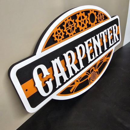 Motorcycle family name sign
