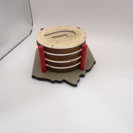 Buckeye 3D coaster set with holder