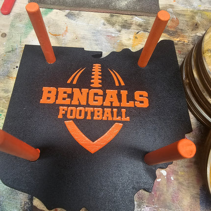 Bengals 3d coaster set with holder - Bengals 3d coaster set with holder