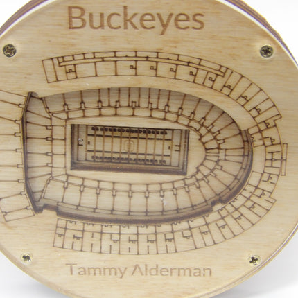 Buckeye 3D coaster set with holder
