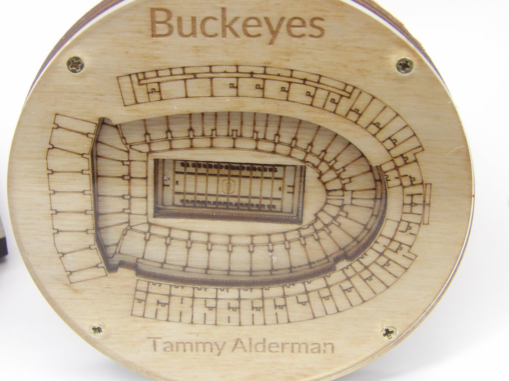 Buckeye 3d coaster set with holder