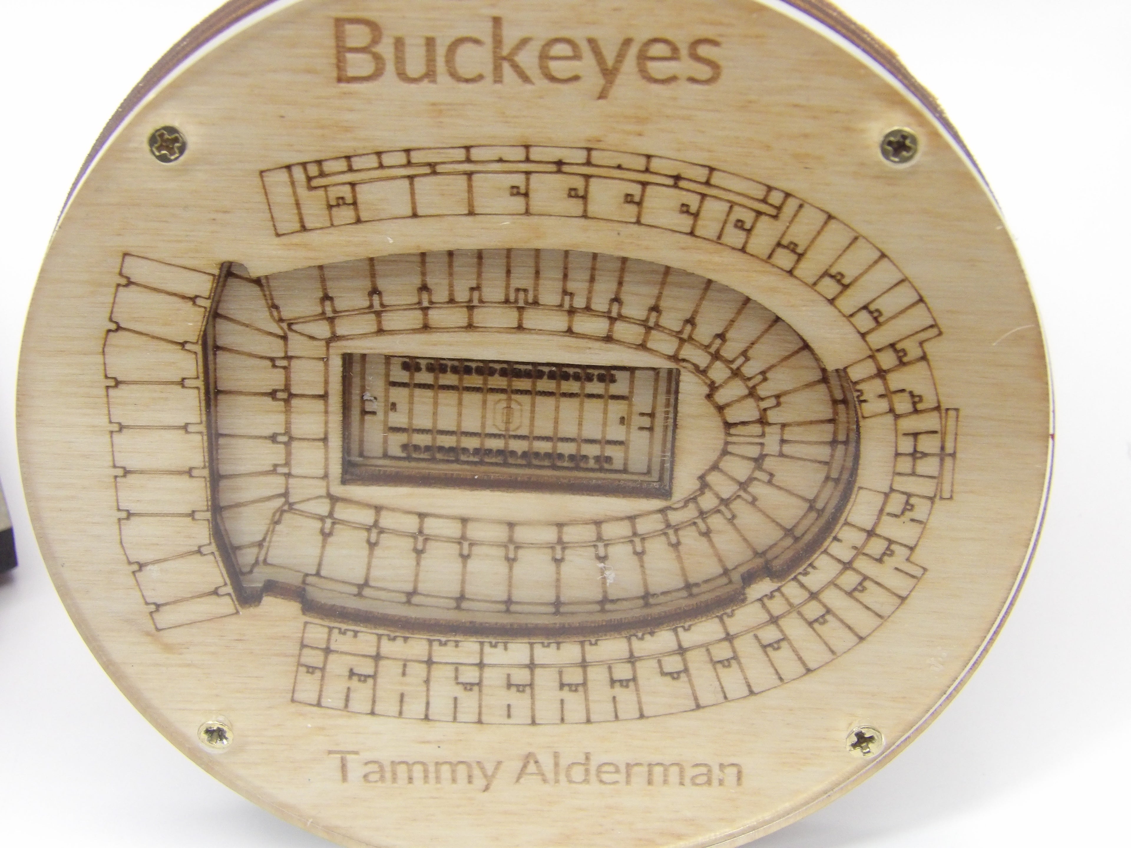 Buckeye 3d coaster set with holder