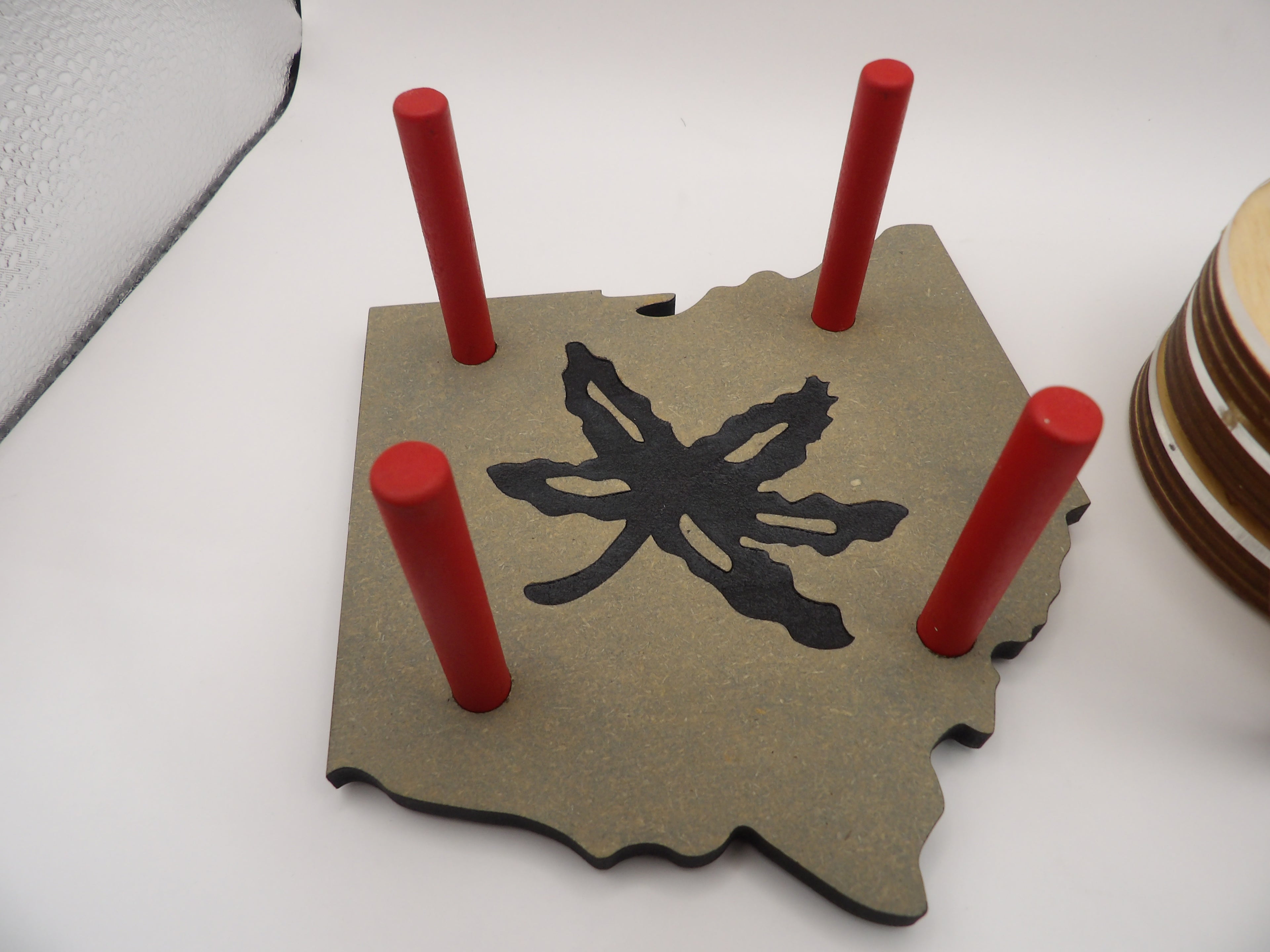 Buckeye 3d coaster set with holder